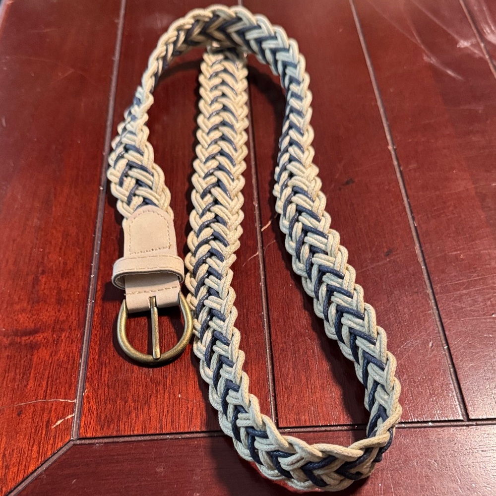 Braided Tan and Cream Belt